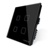 Load image into Gallery viewer, EU/UK Standard 4GANG 1Way Glass Panel Touch Light Switch