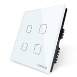 Load image into Gallery viewer, EU/UK Standard 4GANG 1Way Glass Panel Touch Light Switch