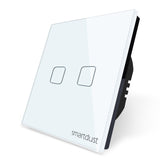 Load image into Gallery viewer, EU/UK Standard 2GANG 1Way Glass Panel Touch Light Switch