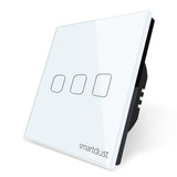 Load image into Gallery viewer, EU/UK Standard 3GANG 1Way Glass Panel Touch Light Switch