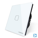 Load image into Gallery viewer, EU/UK Standard 1GANG 2/3 Way Stair Cross Glass Panel Touch Light Switch