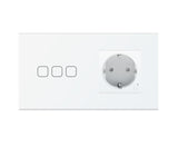 Load image into Gallery viewer, EU/UK Standard  Glass Panel Touch Tuya WIFI Switch Smart Socket With USB A C