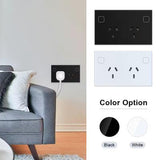 Load image into Gallery viewer, AU Standard SAA Glass Panel Tuya WIFI Smart Socket With Switch