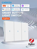 Load image into Gallery viewer, US Standard 1/2/3/4 Gang Tuya APP Zigbee 3.0 Mechanical Push Button Light Switch