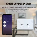 Load image into Gallery viewer, AU Standard SAA Glass Panel Tuya WIFI Smart Socket With Switch