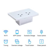 Load image into Gallery viewer, Universal US Thailand Standard Glass Panel Tuya WIFI Smart Socket With Switch