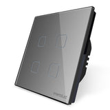 Load image into Gallery viewer, EU/UK Standard 1/2/3Gang  1 Way Glass Panel Touch Light Dimmer Switch